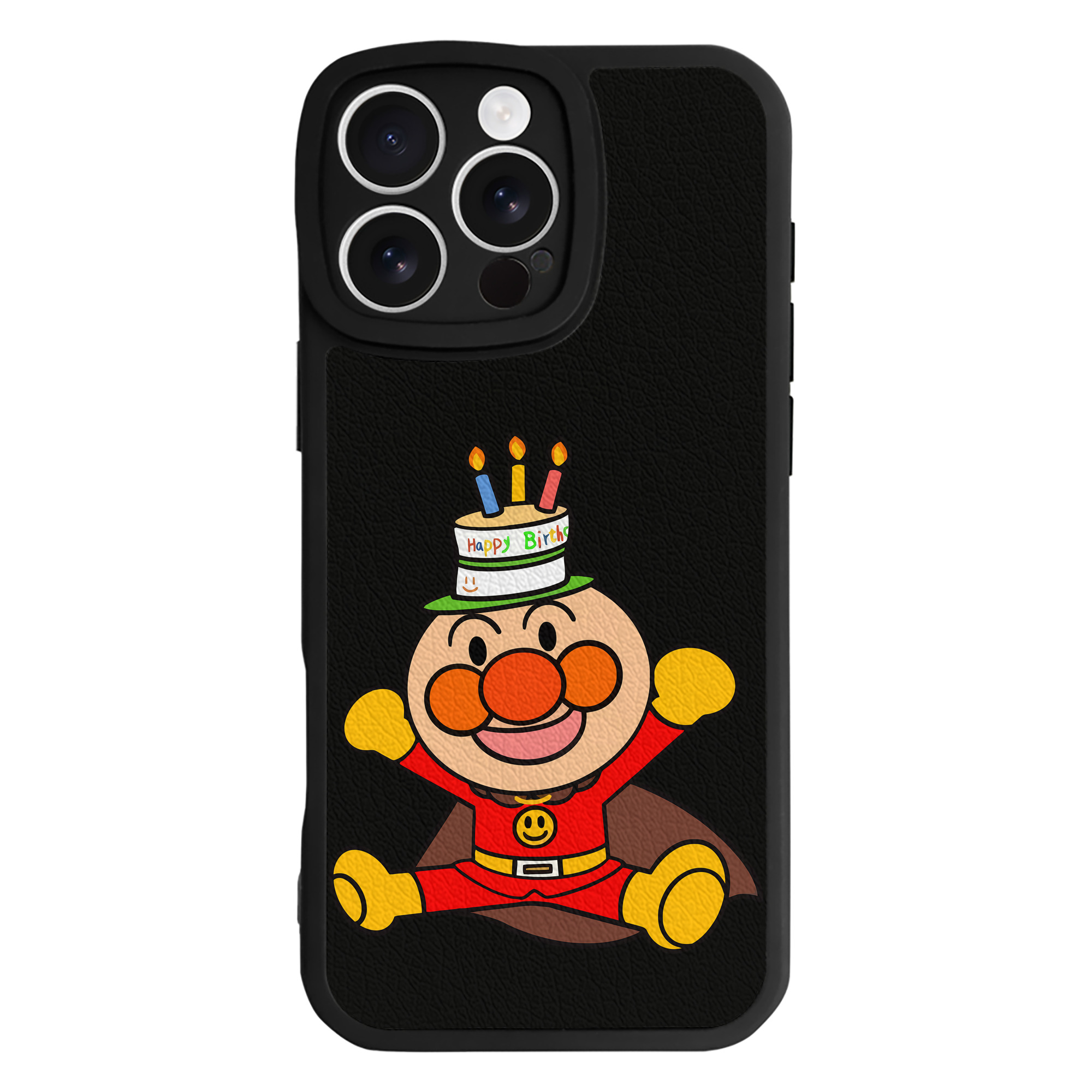 （画像用） アンパンマン Anpanman 【iPhone 16シリーズ対応】シリコンスマホケース（レザー調） 材質：シリコン